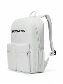 Skechers Unisex Durable Water-Resistant Large Capacity Student Backpack With Multiple Compartments For School And Commuting, Minimalist Design, Size: Approx. 47x32x15cm - Light Grey - View 1