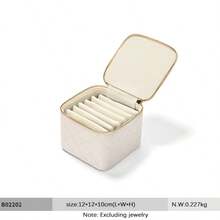 Oirlv Portable PU Leather Jewelry Storage Box, Mini Travel Zipper Jewellery Organizer Case For Rings Earrings Necklaces Bracelets & Home Use - Jewelry Bag - View 13