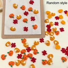 30pcs,Mini Pumpkin Maple Leaf Autumn Series Decorative Accessories, Suitable For Diy Phone Case Hairpin Photo Frame Decoration And Other Decorative Items - Multiple Styles - View 5