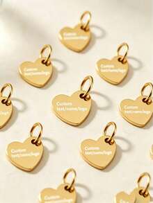Custom Stainless Steel Heart Pendant- Personalized Jewelry Gift With Name Engraving, Small Hanging Ornament,Gift For Girlfriend/Mother - Multicolor - View 1