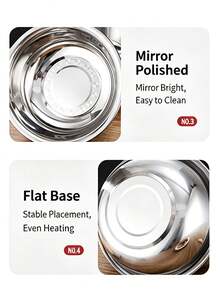Nestable Stainless Steel Mixing Bowl Set, Deep Multi-Function Vegetable Washing & Prep Basin, Stackable Kitchen Containers, Home Restaurant Baking Cooking, Fruit Vegetable Salad Storage Bowl - View 6