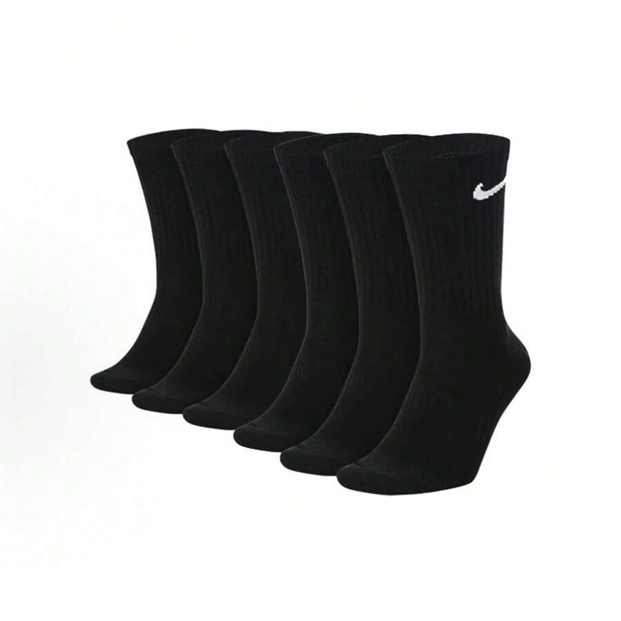 Nike 運動襪 高筒訓練健身 中性 3雙裝 黑色 - 黑色(長筒) - 查看 1