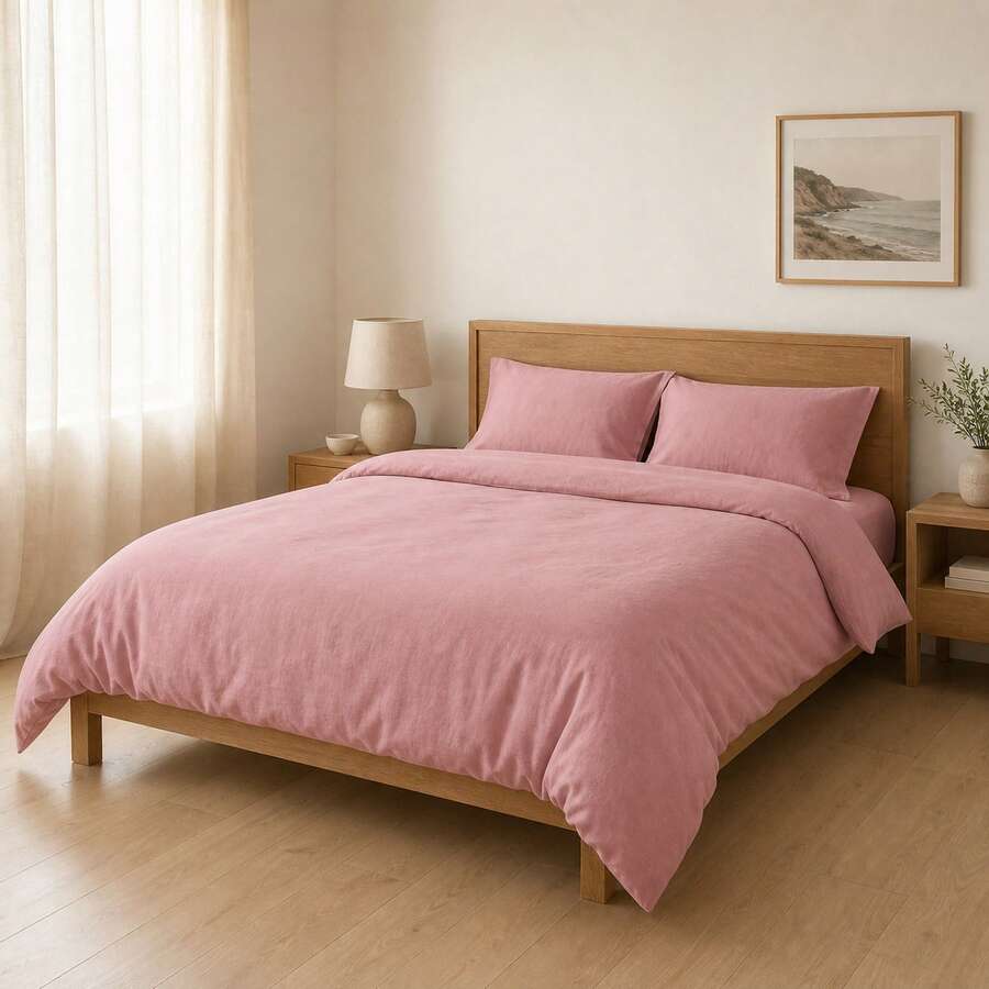 POLIGONO Duvet Covers Sets - Dusty Pink - View 1
