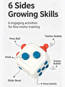 Baby Busy Ball Early Education Children Hand-Grip Ball Educational Sensory 6-Sided Dice Soothing Toy - Multicolor - View 6