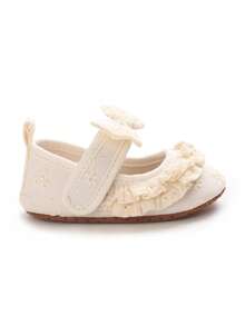 Newborn Baby Shoes, Soft Sole Non-Slip Girl Princess Shoes, 0-1 Year Old Comfortable Walking Shoes - Apricot - View 6