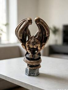 1pc Gothic Style Resin Statue, Gargoyle Snake & Baphomet Goat Sculpture, Dark Witch Decor For Indoor/Outdoor Desktop Halloween Ornament Room Decor Home Decor Halloween Decor - Statue - View 11