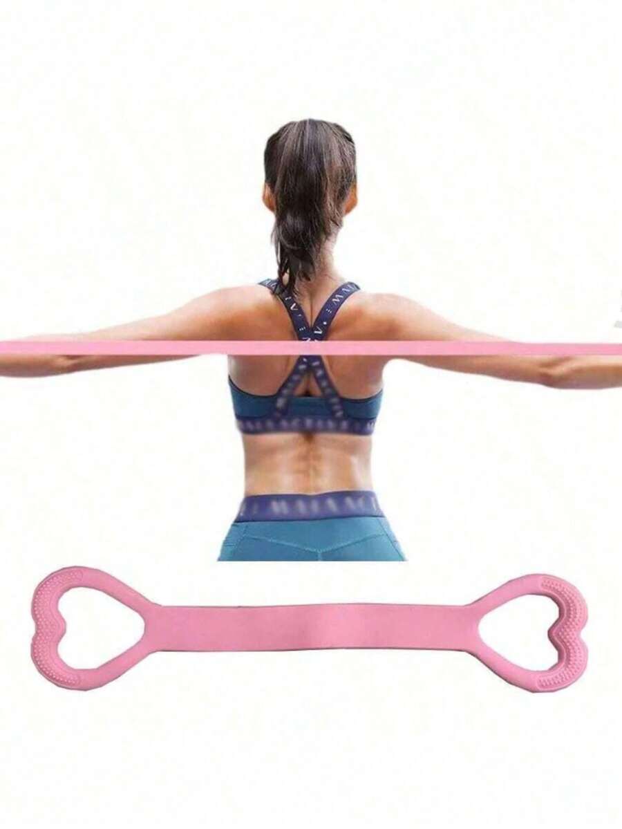 Minimalist Fitness Resistance Band For Painless Shoulder Opening Wide Figure 8 Resistance Band For Adult Fitness Fans Non-Slip Elastic Resistance Band With Handles Ideal For Travel Workout Routines Home Pilates Workout Set Gym Exercise Equipment