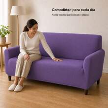POLIGONO Sofa Slipcovers - Mauve Purple - View 2