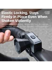 Electric Bicycle Bell USB Rechargeable Wired Control Safety Warning Bell For Mountain Bike Road Bike Cycling Accessory - A - View 3