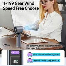 Portable Handheld Cooling Fan, USB Rechargeable Handheld Turbo Fan, High-Speed Cooling Airflow, Mini Cooling Fan, Portable Cooling Fan, Suitable For On-The-Go Use - A - View 5