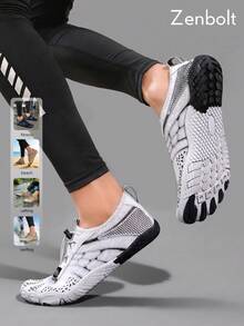 Zenbolt Unisex Outdoor Water Shoes, Lightweight Quick-Dry Beach Shoes, Women's Barefoot Athletic Shoes, Swimming Water Shoes, River Hiking Shoes - Grey - View 1