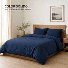 POLIGONO Duvet Covers Sets - Navy Blue - View 4