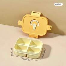 Bento Box Adult, Compartment Food Container, Microwavable Lunch Containers, PP Meal Prep Containers With Dividers, Leakproof Student Lunch Box With Lid, Divided Food Storage Containers, Adult Lunchable Snack Containers, Travel Food Containers - Multicolor - View 28
