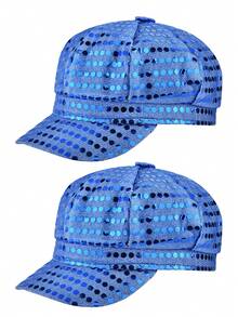 1/2pcs D EXCEED 70s Style Sequin Rhinestone Hat, Women's Party Dance Hat, Disco Daily Wear, Birthday Ball, Ballroom Stage Performance Carnival Accessory - Multicolor - View 25