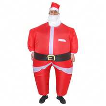 Halloween Christmas Party Santa Claus Inflatable Costume, Unisex Inflatable Costume, Holiday Personalized Outfit Inflatable Costume, Blower Included, Battery Not Included - Santa Claus - View 2