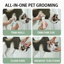 4-In-1 Pet Grooming Hammock Set - Professional Cat & Dog Nail Trimming And Ear Cleaning Tools, Includes Breathable Mesh Restraint Bag, S-Shaped Hook And Nail Clipper, Random Color - one-size - View 5