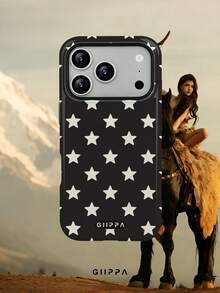 GIIPPA 1pc Star Pattern Design, Phone 17 Pro Max Phone Case, Compatible With Phone 16 Pro Max, 15 Pro Max, 14 Pro Max, Korean Style High-End Fashionable And Interesting Phone Case, Compatible With 11/12/13/14/15/16 Pro Max Plus, Elegant Design Suitable For Both Men And Women, Perfect Gift For Girlfriend On Christmas, Valentine's Day, Easter, Wedding Season And Birthday! - Multicolor - View 9