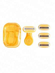 Yellow Women's Hair Removal Razor, Suitable For Underarms, Legs And Bikini Area. Portable Design, Yellow Manual Razor, Women's Bikini Manual Razor Blade, Replaceable Yellow Razor Head. Essential Travel Gift For Girls (Handle + Razor Head + Storage Box). Suitable For Summer Travel, Outings, Commuting, Work, College Students, Women, Also As A Gift For Sisters, Girls And Friends. - Multicolor - View 19