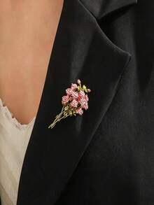 1 Vintage Rose Brooch, Elegant Bouquet Brooch, Vintage Versatile Style Plant Brooch, Suitable For Parties, Graduation Ceremonies, And Birthdays - Brooch - View 3