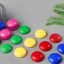 12/28/56pcs Round Whiteboard Magnets, Bulletin Board/Planner Magnets, 20mm Round Plastic Coated Magnetic Buttons, Fridge Whiteboard Magnets, Suitable For School, Office, Home - Multicolor - View 7