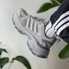 Adidas SHADOW FEVER "After-Work Shoes" Stable Cushioning Thick Sole Mesh Chunky Sneakers JR0042 - Light Grey - View 2