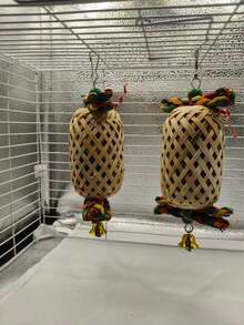 Long Lantern Bird Toy Christmas Parrot Toy Colorful Paper Chewing Boredom Relief Lantern Toy Bird Cage Decoration - View 4
