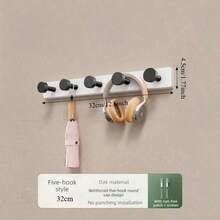 Wall-Mounted Coat Hooks For Storage; One Row Of Hooks; White. ;Rustic Large Coat Rack Wall Mount-9.8-15.9'' Long Coat Rack For Wall, Wood Coat Rack Hook, Farmhouse Coat Hanger Wall Mount For Hanging Jacket Coat - White Wooden Board and Black Hooks - View 11