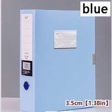 Colorful Large Capacity File Storage Box, Thickened A4 Plastic File Box, Document Storage Box, Suitable For Office, Accountant, Contract And Other Personnel, Accountant And Financial Folders, Vertical Large Capacity Office Supplies Storage Box, Can Classify And Fold A4 Documents, Back To School Season, Learning Supplies - Morandi File Box - View 14