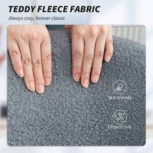 Teddy Fleece Office Chair With Wheels - Light Pink On-Site - Charcoal Grey + Fleece - View 7