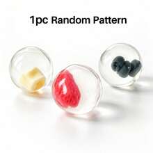 1pc Transparent Non-Bouncing Stress Ball, Clear Squeeze Toy, Pocket Size Decompression Toy, Suitable For Office Study Room Daily Stress Relief, Small Holiday Gift - Multicolor - View 8
