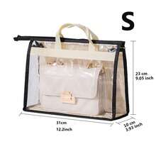 1pc Hanging Closet Storage Bag, PVC Transparent Dust-Proof Breathable Bag, Handbag Clothing Storage Bag, Wallet Storage Bag - Multicolor - View 6