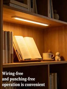 1pc Kitchen LED Motion Sensor Cabinet Light, Rechargeable Aluminum Alloy Under Cabinet Light, Motion Sensor Rechargeable LED Cabinet Light - Wireless, USB Powered Night Light, Suitable For Multiple Room Types, Wireless Magnetic Adhesive Night Light, Suitable For Wardrobe, Cabinet, Stairs, Hallway, Shelf - Multi-color light - View 10
