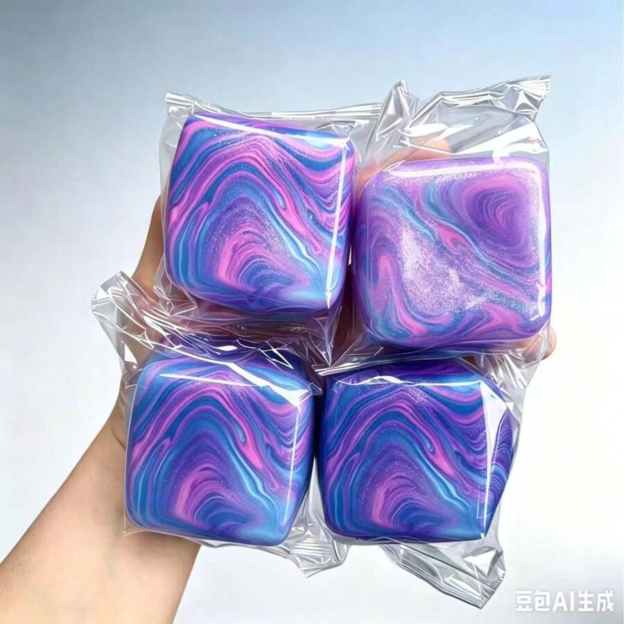1pc New Textured Ice Cube Toy - Perfect Gift - Birthday Gift - Holiday Gift - Christmas Gift - Multicolor - View 1