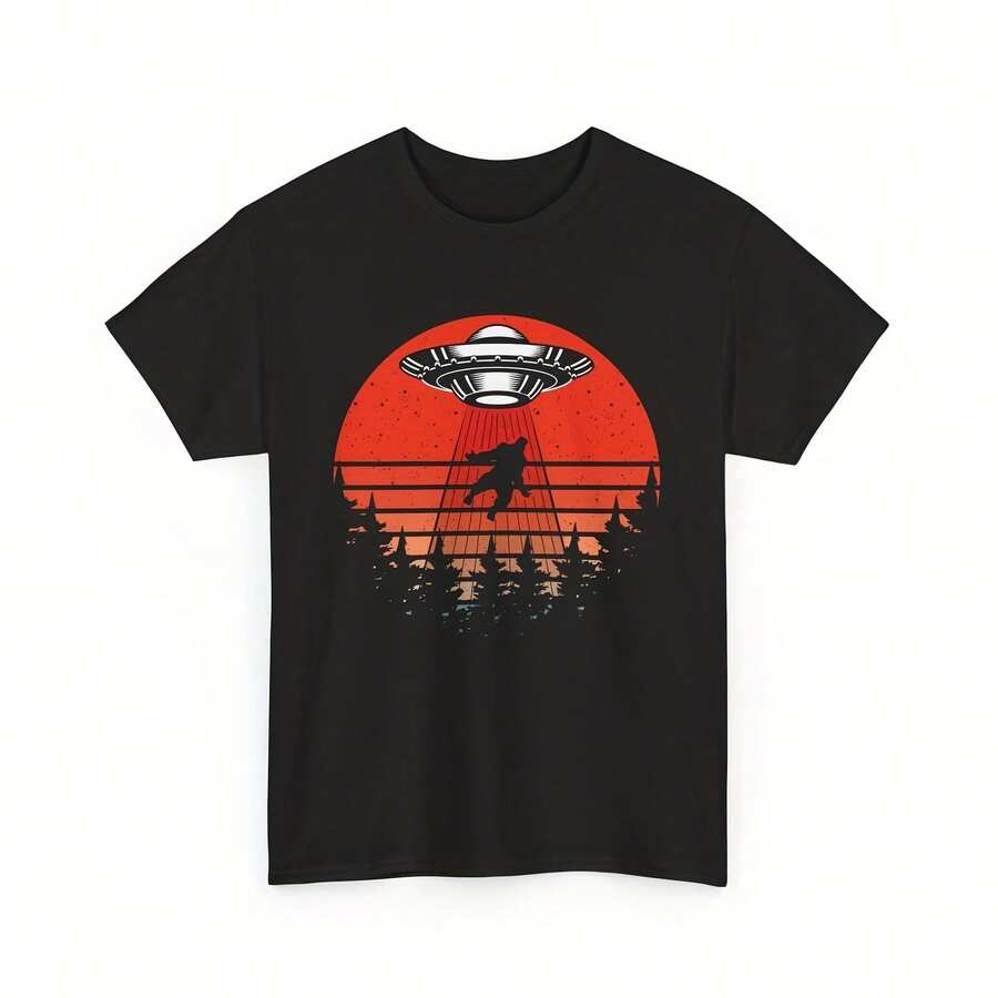 Alien Shirt Bigfoot UFO T-Shirt UFO Planet T-Shirt Alien Tee - 款式 - 查看 1