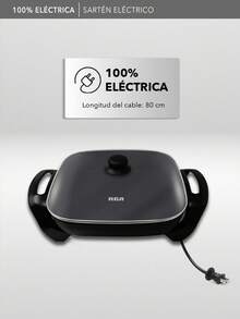 RCA Sartén Eléctrico con Temperatura Ajustable RC-3030C - Negro - Ver 9