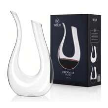 Decanter De Cristal 1l Wolf - Decantador Para Vinho Tinto U - Visão 2
