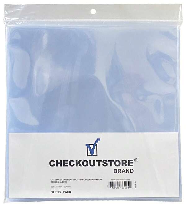 CheckOutStore Clear Plastic OPP For 12" LP Vinyl Record Album Covers 5 Mil (Outer Sleeves)