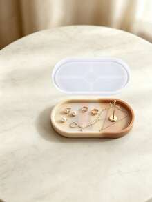 1PC Fashion Silicone Oval Plate Mold, Suitable For DIY Handmade Use - Oval Tray Silicone Mold - View 7