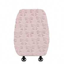 1pc Cute Bow Short Plush Car Seat Cushion, Women's Car Interior Accessory - A - View 11