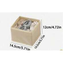 Reinforced Non-Woven Fabric Laundry Board Storage Box, Drawer Organizer Box, Closet Folding Storage Box, Underwear Storage Box, Desktop Miscellaneous Items Organizer Box - Beige - View 14