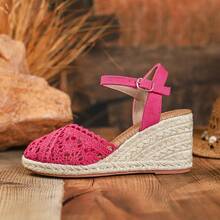 Women Wedges & Platform - 玫紅色 - 查看 6