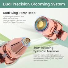 Hatteker 1pc 2-In-1 Electric Eyebrow Trimmer For Women, Portable Eyebrow Shaver And Trimmer, USB Rechargeable Lipstick-Shaped Hair Remover - View 7