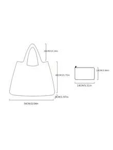 [Turtle Shopping Bag]Memory Fabric Turtle Large Capacity Portable Shopping Bag - Lightweight Foldable Tote Bag - Shoulder/Hand Carry - View 6