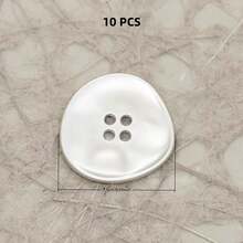 10 PCS 11/15/18/20/23mm 11-23mm Vintage Asymmetrical Textured Minimalist Asymmetric Wavy Metal Buttons, Suitable For Shirts, Suits, Asymmetric Stitching, Knit Cardigans, Four-Hole Buttons - Irregular Corrugated Surface - View 10