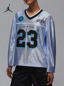 Nike Authentic JORDAN Women's Printed Fashion Basketball Sports Long Sleeve HF9460-407 - HF9460-407 - View 1