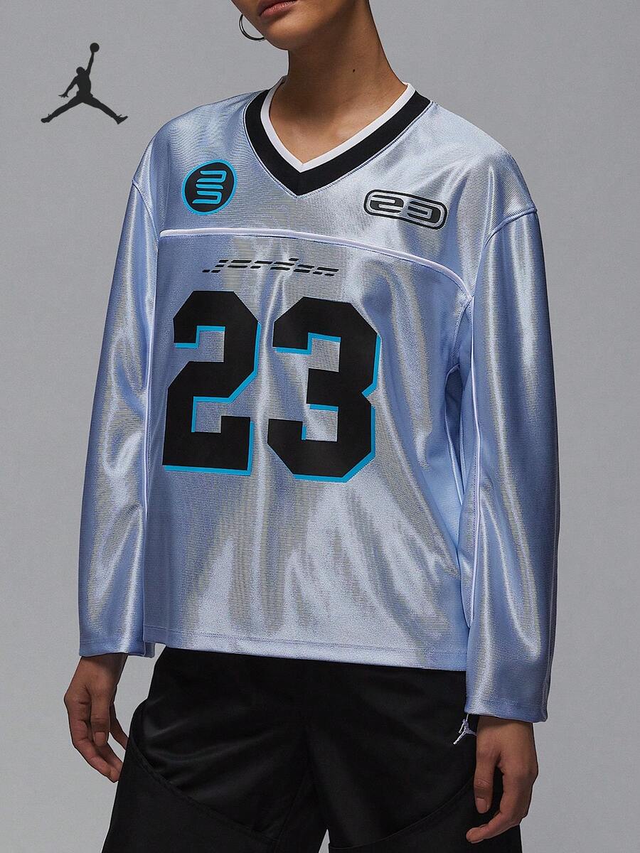 Nike Authentic JORDAN Women's Printed Fashion Basketball Sports Long Sleeve HF9460-407 - HF9460-407 - View 1