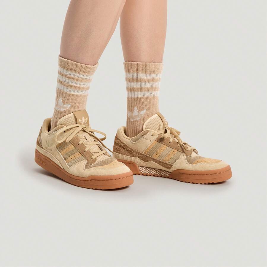 Adidas FORUM LOW CL Casual Basketball Style Skate Shoes - Mocha Brown - View 1