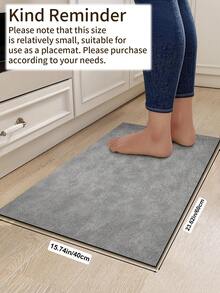 1 buah Karpet Panjang Minimalis Modern Abu-abu Muda Premium untuk Dapur, Karpet Panjang untuk Rumah, Karpet Ruang Makan yang Mudah Dibersihkan, Karpet Rumah Minimalis Modern dengan Kain Lembut yang Nyaman di Kaki, Karpet Serbaguna untuk Kamar Tidur, Lorong, Balkon, Ruang Cuci, Dekorasi Ruangan Serbaguna Warna Solid - Light Grey - View 10