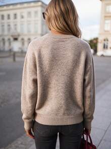 SEREN Women's New All-Match V-Neck Knit Sweater, Loose Slouchy Versatile Base Layer For Autumn/Winter, Suitable For Daily Commute Wear - Yan - View 7