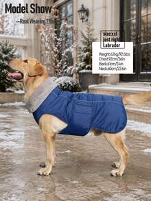 Winter Dog Coats, Anti-Frost Fleece Dog Vest, Cold Weather Dog Jacket With Reflective Panels - Features Adjustable Hook And Loop Straps For Easy On/Off, Suitable For Small, Medium, And Large Dogs - Royal Blue - View 4
